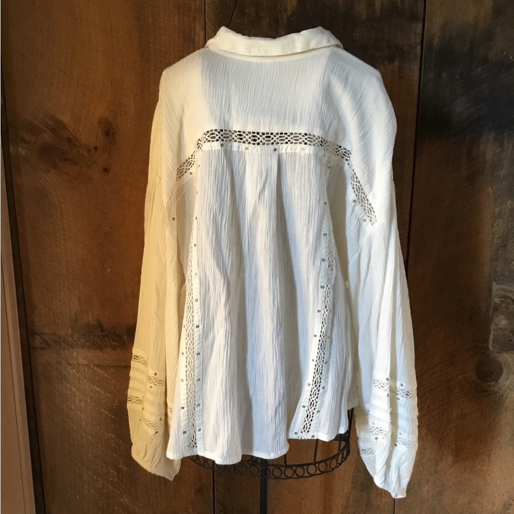 Free People Crochet Button Down - Picture 3 of 5